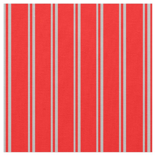 Tissu Motif rayé gris et rouge (Fermer)