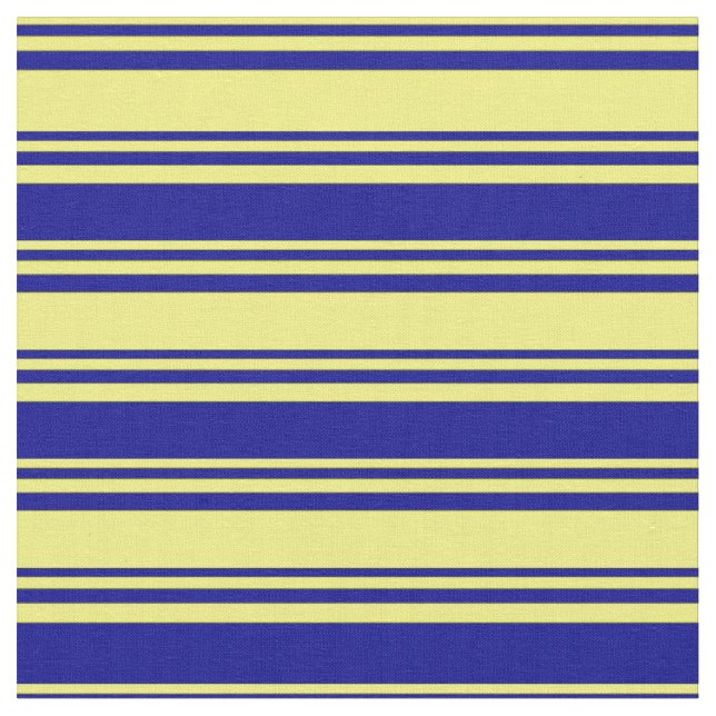 Tissu Motif rayé jaune et bleu foncé (Fermer)