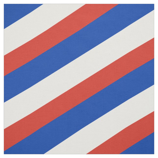 Tissu Motif rayé rouge, bleu et blanc (Échantillon)