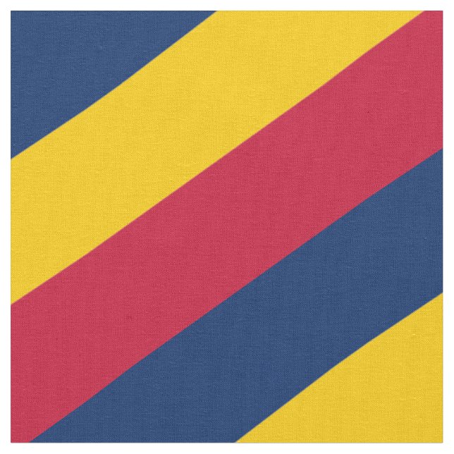 Tissu Motif rayé rouge, bleu et jaune (Fermer)
