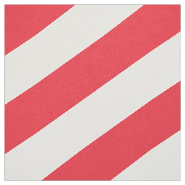 Tissu Motif rayé rouge et blanc (Échantillon)