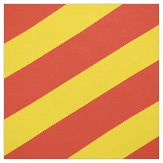 Tissu Motif rayé rouge et jaune