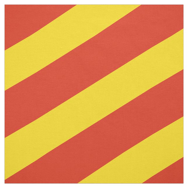 Tissu Motif rayé rouge et jaune (Échantillon)