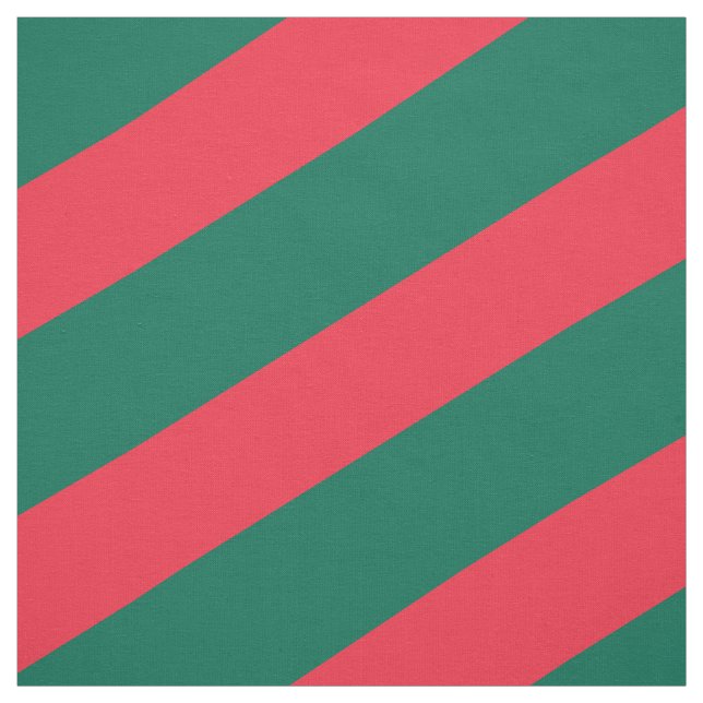 Tissu Motif rayé rouge et vert (Échantillon)