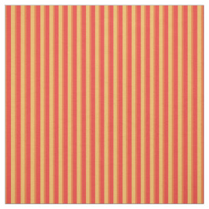 Tissu Motif rayé rouge fait sur commande de jaune orang