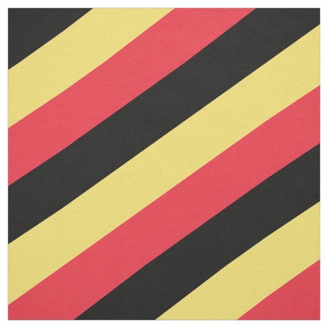 Tissu Motif rayé rouge, noir et jaune (Échantillon)