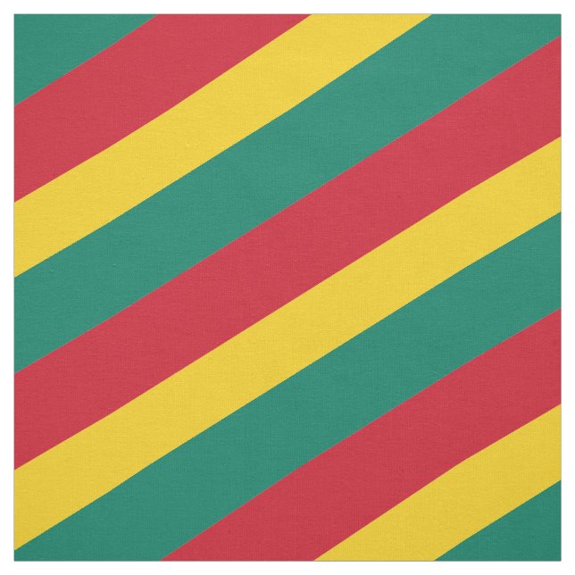 Tissu Motif rayé rouge, vert et jaune (Échantillon)