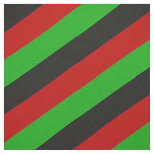 Tissu Motif rayé rouge, vert et noir