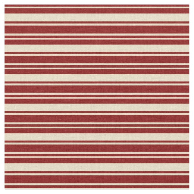 Tissu Motif rayé Tan et Maroon (Fermer)
