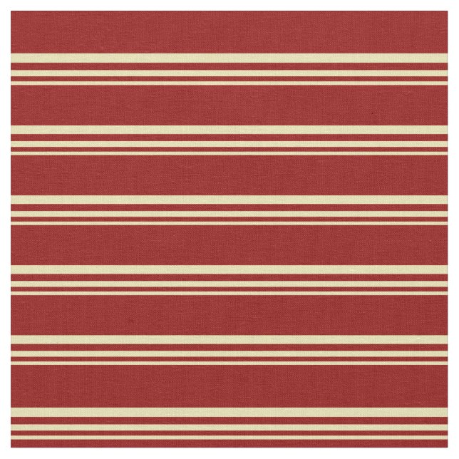 Tissu Motif rayé Tan et Rouge foncé (Fermer)