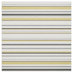 Tissu motif rayé texturé. Noir, moutarde, gris 