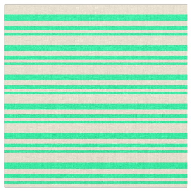 Tissu Motif rayé vert et beige (Fermer)