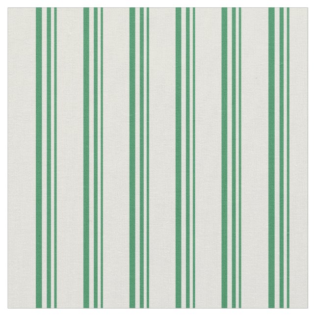 Tissu Motif rayé vert mer et beige (Fermer)