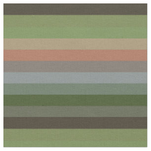 Tissu Motif rayure de cabine de forêt cosy Bois Terre