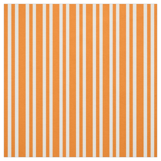 Tissu Motif rayures blanches orange (Échantillon)
