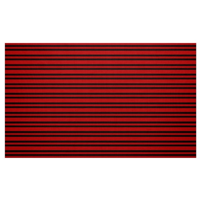 Tissu Motif Rayures Rouge Noir (Fat Quarter)