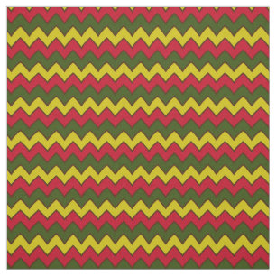 Tissu Motif Red Green Hippie Chevron ZigZag Boho
