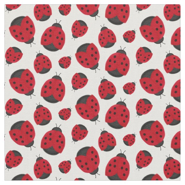 Tissu Motif Red Ladybug (Fermer)