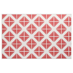 Tissu Motif Red White Trendy Triangles