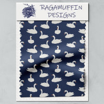 Motif répétitif de cygne bleu chic moderne
