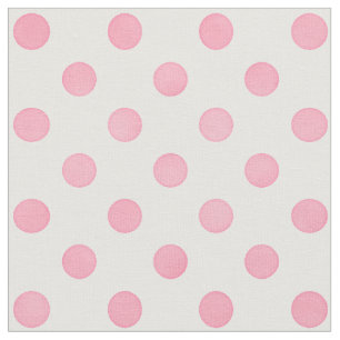 Tissu motif rétro aux pois roses pastel