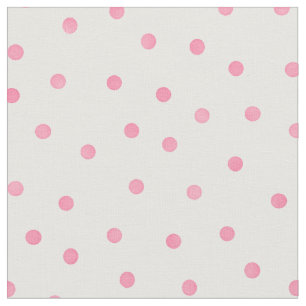Tissu motif rétro aux pois roses pastel