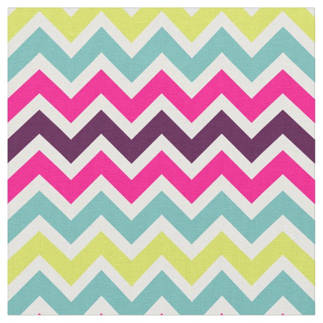 Tissu Motif Retro coloré Chevron (Fermer)
