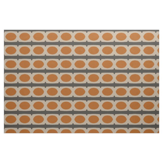 Tissu Motif rétro orange (Fat Quarter)