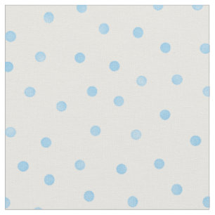 Tissu motif rétro pastel bleu et blanc pois