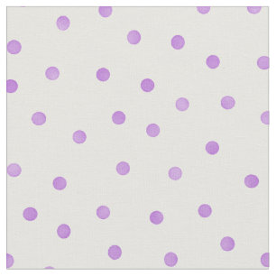 Tissu motif rétro pastel violet blanc pois