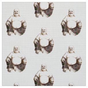Tissu Motif riant de Bouddha de bonne chance