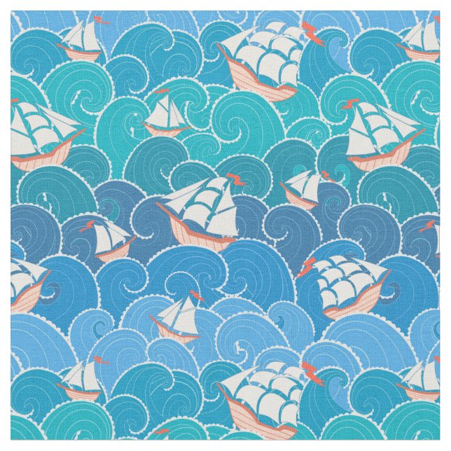 Tissu Motif rocheux de mer (Fermer)