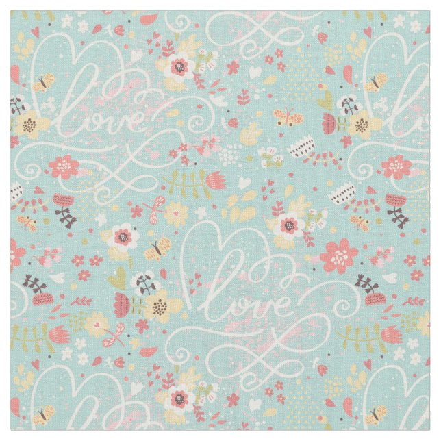 Tissu Motif romantique moderne (Fermer)