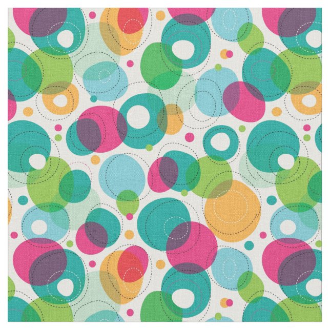Tissu Motif rond d'enfants de bulles (Fermer)