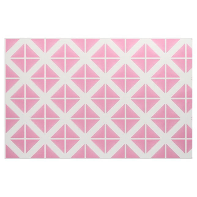 Tissu Motif rose blanc tendance Triangles (Fat Quarter)