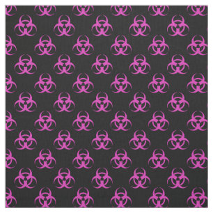 Tissu Motif rose de symbole de Biohazard