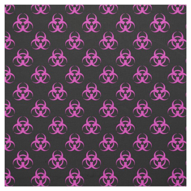 Tissu Motif rose de symbole de Biohazard (Échantillon)