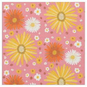 Tissu Motif rose des marais rétro