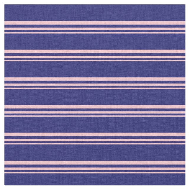 Tissu Motif rose et bleu nuit/rayé (Fermer)