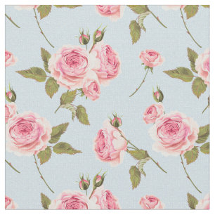 Tissu Motif rose et Pois