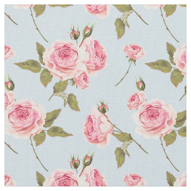 Tissu Motif rose et Pois (Fermer)