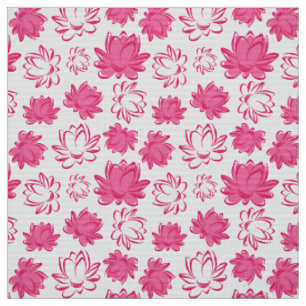 Tissu Motif rose Lotus
