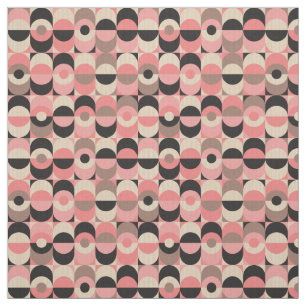 Tissu Motif rose moderne de la moitié du siècle