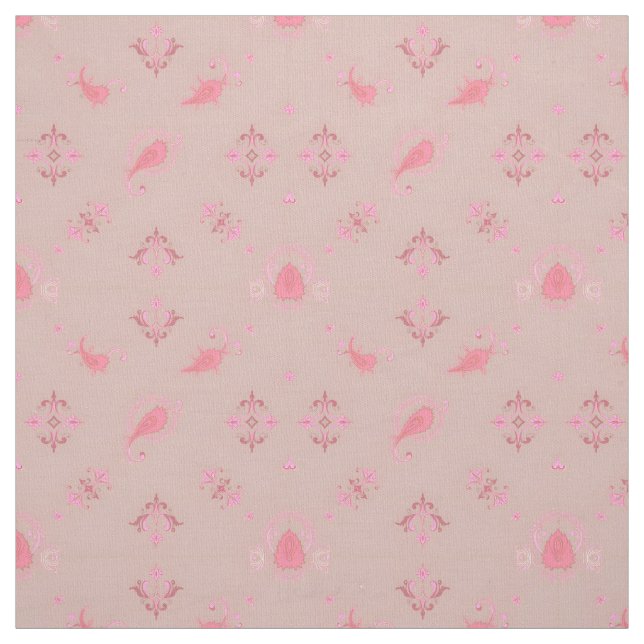 Tissu Motif rose Paisley (Échantillon)