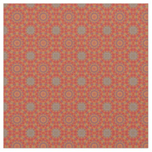 Tissu Motif rouge avec des accents de lilas et d'or