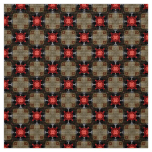 Tissu Motif rouge Brown Glitch2 (Échantillon)