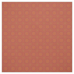 Tissu Motif rouge complexe avec des accents de lilas