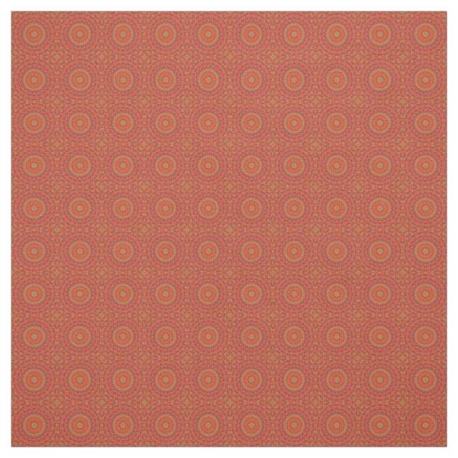 Tissu Motif rouge complexe avec des accents de lilas (Échantillon)