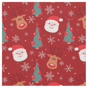 Tissu Motif rouge de Noël