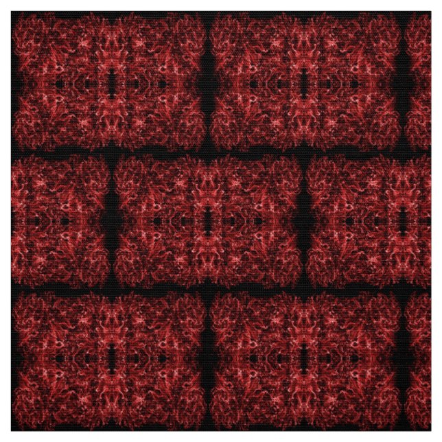 Tissu Motif rouge dynamique abstrait, (Échantillon)